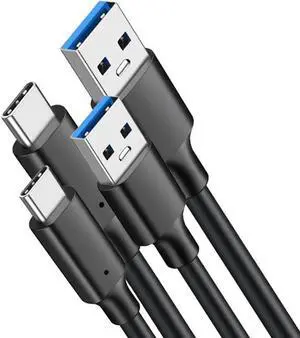 IXJYLCPC 10Gbps USB A to USB C Cable (3.3ft 2Pack), A to C Type 3A 60W Fast Charging Cable USB C Charger Cable, USBA to USBC Cable for iPhone 15 Pro Max Plus, MacBook, iPad Pro Air, Samsung, SSD