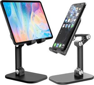 IXJYLCPC Cell Phone Stand, Angle Height Adjustable Phone Stand for Desk Foldable Cell Phone Holder, Cradle, Dock Tablet Stand, Case Friendly Compatible with All 4-12.9Inches iPhone,iPad,Tablet, Kindle