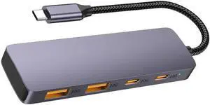 IXJYLCPC 10Gbps USB 3.2 Hub with 2 USB A 3.2 Ports, USB C 3.2 Gen 2 Speed