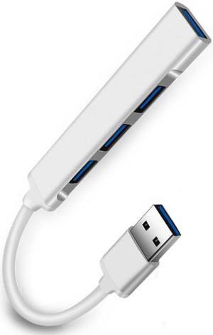 IXJYLCPC 4-Port USB 3.0 Hub,  Ultra-Slim USB3.0 to 4-port USB3.0 Hub Compatible for MacBook, Mac Pro, Mac Mini, iMac, Surface Pro, XPS, PC, Flash Drive, Mobile HDD-Silver