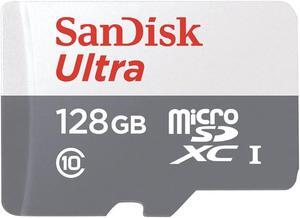SanDisk Ultra  Memory Card (MicroSDXC To SD Adapter Included)  128 GB Class 10 MicroSDXC UHS-I SDSQUNR-128G-GN3MA