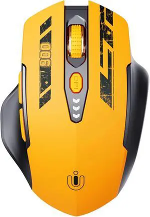 UINEER Bluetooth Mouse,Tri-Mode (BT 5.0/4.0+2.4G Hz),Visible Battery Level,Rechargeable Ergonomic Wireless Mouse with 4 Adjustable DPI Levels for Laptop and PC