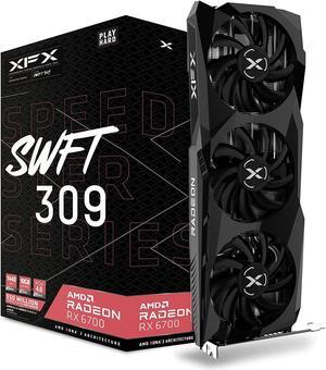XFX Speedster SWFT309 Radeon RX 6700 Gaming Graphics Card with 10GB GDDR6 HDMI 3xDP, AMD RDNA 2 RX-67XLKWFDV