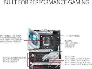 ASUS ROG STRIX Z790-A GAMING WIFI D4 Intel LGA 1700 Z790 ATX Desktop Motherboard A