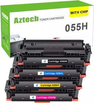 4 Pack With Chip For  055H Toner Imageclass Lbp660C Mf741Cdw Mf745Cdw 055