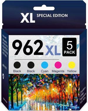 5 PK 962XL BCMY Ink for 962 OfficeJet Pro 9015 9014 9016 9018 9020 9025 9022