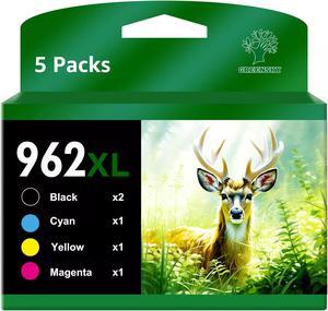 5PACK Compatible 962XL Ink for OfficeJet Pro 015 9010 9025 9020 9018 9012