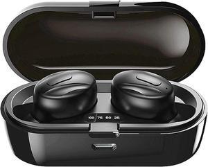 Wireless Earbuds,True Wireless Bluetooth 5.0 Earbuds Built-in Microphone,IPX5 Waterproof,Stereo Bass Noise Cancelling Earphones Headset with Charging Case