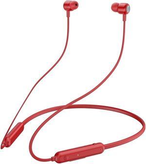 Bluetooth Earbuds Wireless Headphones Bluetooth 5.3 Running Headphones IPX7 Waterproof Earphones with 12 Hrs Playtime Stereo Sound Isolation Headsets for Workout Gym,Red