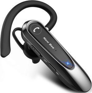 New Bee Bluetooth Headset W/Mic Wireless Earpiece in-Ear Business Earbuds for iOS Android Cellphone