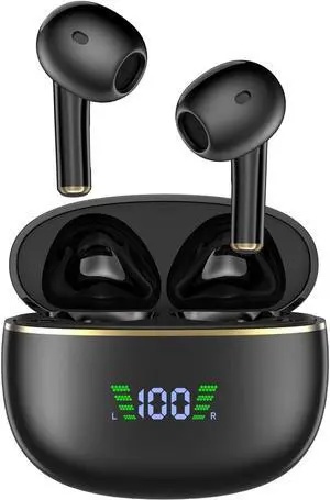 Wireless Earbuds Bluetooth Headphones 40H Playback LED Power Display with Charging Case, Bluetooth Earbuds for iPhone, Android