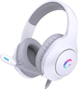 Gaming Headset for PC, PS5, PS4, Xbox Series X/S, Xbox One, Switch, MAC, Xbox Headset with Noise Canceling Microphone, Wired Over-Ear Gaming Headphones with LED Light&7.1 Surround Sound