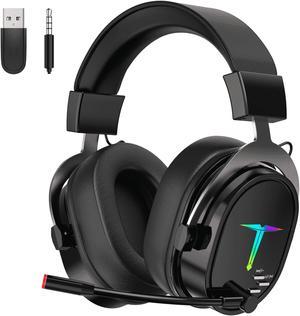 Wireless Gaming Headset for PC/PS4/PS5/ Nintendo Switch, Over Ear 2.4G/Bluetooth Gaming Headphones with Noise-Canceling Microphone, 7.1 Surround Sound, 3.5mm Wired Mode for Xbox Series, Black