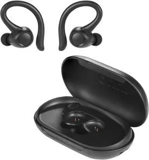 Wireless Headphones with Charging Case, Black, AAABLK100024301