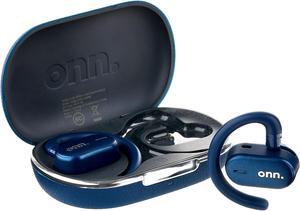 Wireless Open-Ear Earphones with Environmental Noise Cancellation Microphones & Charging Case, Blue
