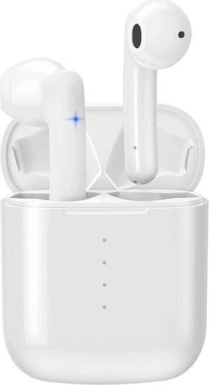Wireless Earbud Bluetooth 5.0 Headphones with Charging Case, IPX8 Waterproof, 3D Stereo Air Buds in-Ear Ear Bud Built-in Mic, Open Lid Auto Pairing for Android/Samsung/Apple iPhone