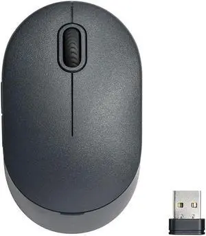 Wireless Computer Mouse with Nano Receiver, Windows and Mac Compatible, USB Receiver, Gray
