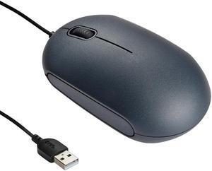 USB Optical Ambidextrous Mouse, USB Nano Receiver, Black