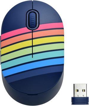 Wireless Mouse with 5 Buttons and Scroll Wheel, 2.4 GHz with USB Nano Receiver, Blue
