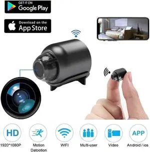 3PCS Mini Hidden Camera Security Cameras Full HD 1080P Nanny Cam Small Spy Camera with Night Vision PIR Motion Detection for Home Office Car Indoor or Outdoor