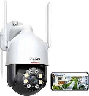 Wired Security Camera with Spotlight, 2K WiFi Outdoor Camera Camera 360° View, Night Vision, Surveillance Camera with PIR Motion Sensor, 2 Way Audio