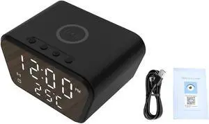 1080p Full Hd Wifi Mini CameraMotion Detection Clock Camcorder Wireless Charging Alarm Camera Clock,Smart Reminders with Smartphone Connection,128GB