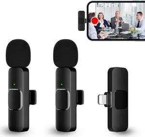 2.4GHZ Wireless Lavalier Microphone Portable Audio Video Recording Mini Mic with quality materisls and smart chips