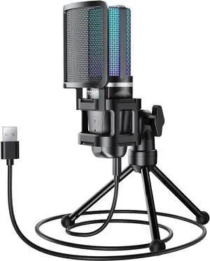 USB Microphone Computer Gaming Condenser Mic, Noise-Canceling Zero Latency Monitoring ORCA001