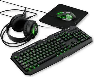 Gaming Keyboard and Mouse and Headset and Mouse Pad, X9 Performance 4 in 1 RGB Gaming Bundle Set Up to Game - Gaming Mouse and Keyboard Combo Kit Works with Xbox One, PS5, PS4