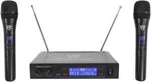 Wireless Dual HandHeld Microphone System/Digital Display