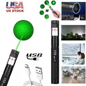 9900Mile 532nm Rechargeable Green Laser Pointer Pen Astronomy Visible Beam Lazer