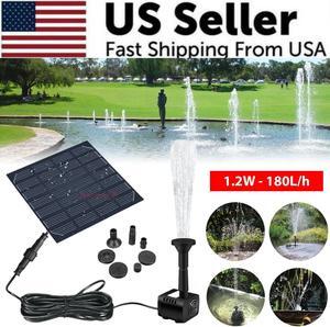 Solar Power Fountain Submersible Floating Water Pump Bird Bath Pond Garden Pool