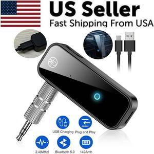 USB Wireless Bluetooth 5.0 Transmitter Receiver 2in1 Audio Adapter 3.5mm Aux Car