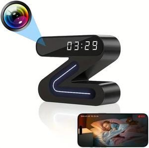 HD WiFi Smart Clock Camera: Full Color Night Vision, Motion Detection, 1080P Security Camera with Long Battery Life