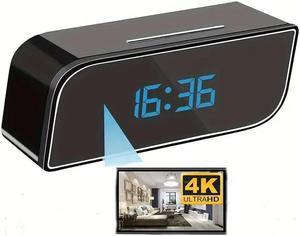 4K Camera Alarm Clock HD 1080P Hidden Cam Home Cam Video Recorder Night Vision Motion Detection Office Indoor