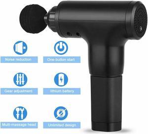 Massage Gun Percussion Massager Deep Tissue Muscle Vibrating Relaxing + 4 Heads