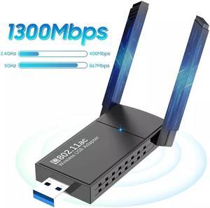 USB 3.0 Wireless WIFI Adapter 1300Mbps Long Range Dongle Dual Band 5Ghz Network