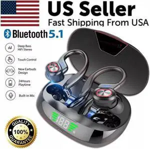 Bluetooth Headset 5.1 True Wireless Earphones Earbuds Headphones HiFi Sport TWS