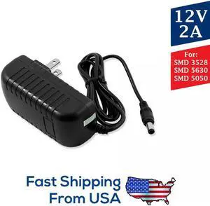 AC 100-240V to DC 12V 2A Power Supply Adapter Heavy-Duty LED Light Strip 24W SMD