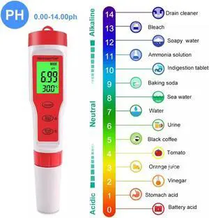 4 in 1 Digital PH EC Meter LCD Tester Pocket Hydroponics Aquarium Water Test Pen