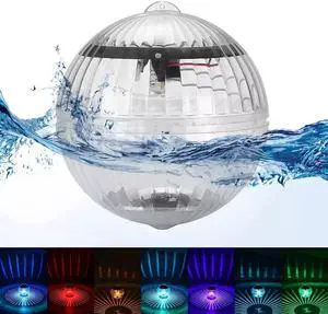 Outdoor Solar LED Floating Light Garden Pond Pool Lamp Rotating RGB Color Change