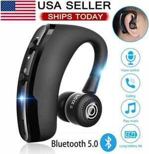 Bluetooth 5.0 Earpiece Wireless Headset Noise Cancelling Earbuds Driving Trucker
