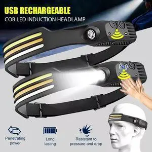 Lampara de Cabeza LED Impermeable USB Recargable Linterna para Correr - Multiuso