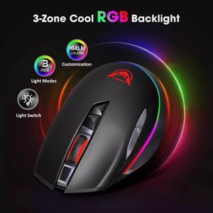 2.4G Wireless Dual Mode Wired Gaming Mouse 8 Programmable Key RGB Backlit