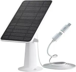 360° Solar Panel Charger for Outdoor Security Camera Eufy 10W Micro USB Type-C