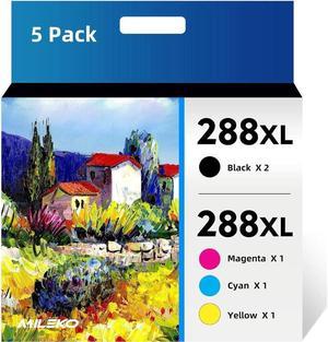 T288XL 288XL Ink Cartridges 5 Pack Remanufactured Ink Cartridge Replacement for 288XL 288 XL T288XL High Yield to use with XP-330 XP-340 XP-430 XP-440 XP-446 (2B1C1M1Y, High Yield)