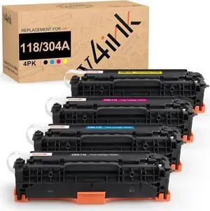 v4ink Remanufactured Toners_Cartridges Replacement for 118 crg-118 CRG118  304A Toner for  ImageClass MF726Cdw MF8350CDN MF8580Cdw MF8380Cdw LBP7660Cdn CP2025N Black Cyan Magenta Yellow