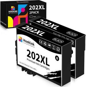 202XL Black Ink Cartridges Remanufactured Replacement for 202 Ink Cartridges T202XL 202 XL for XP-5100 Printer, WF-2860 Printer (2 Black)