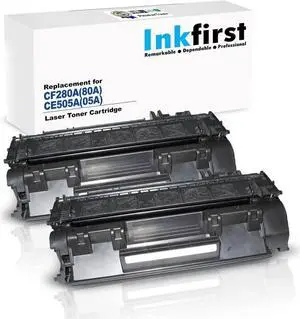 2 Inkfirst Compatible Toner Cartridges Replacement for CE505A CF280A 05A 80A Laserjet P2035 P2035n P2055dn P2055x M425dn M401dw M401dn M401n
