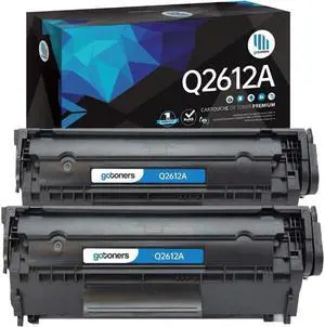 Gotoners 2PK Compatible Q2612A Toner Cartridge 12A for Laserjet 1012 1018 1020 3050 3015 1010 1022 3030 3052 3055 3020 1022N 1022NW M1005 MFP M1319